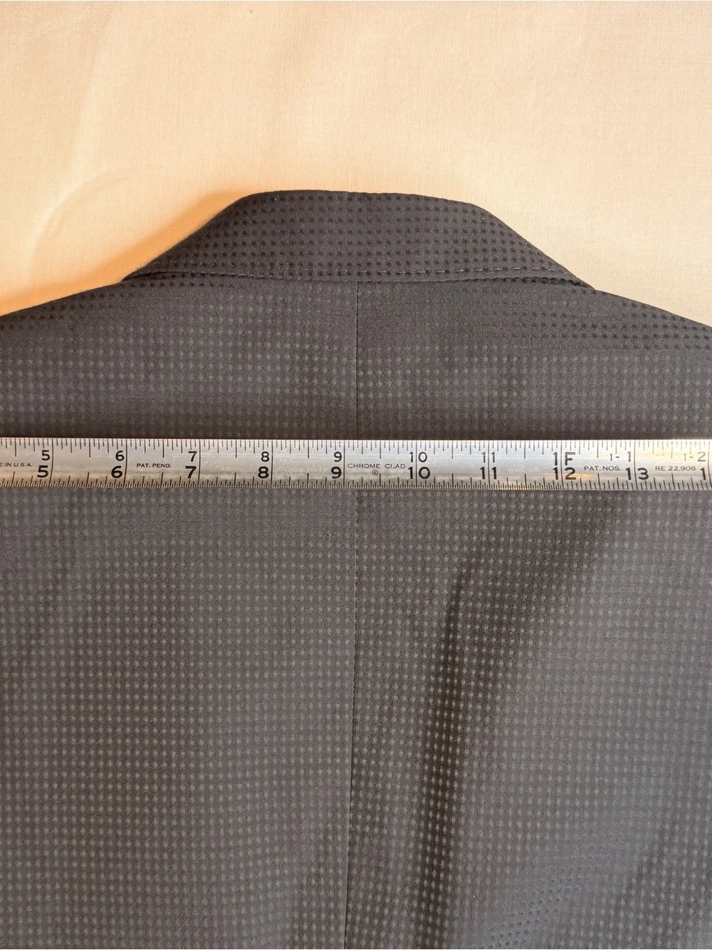 Emporio Armani David Line Black Micro-Pattern Blazer — Made in Italy - Sz.42